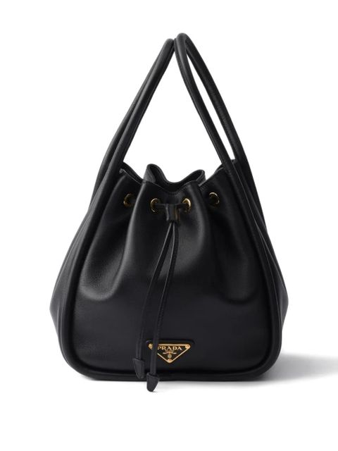 Prada Darling leather drawstring bucket bag - Black - zdjęcie produktu nr 1