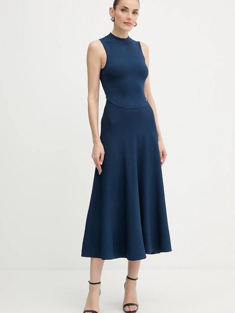 Guess sukienka CASSANDRA kolor niebieski maxi rozkloszowana W5YK0S Z0241 - zdjęcie produktu nr 2