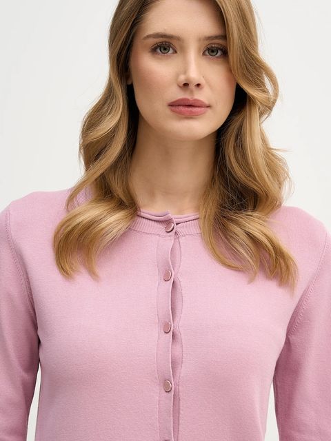 Sisley kardigan damski kolor różowy lekki 17Q3M5203