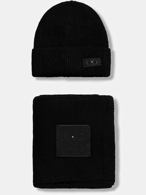 Liu Jo czapka i szalik kolor czarny 2F5014.M0300 - zdjęcie produktu nr 1