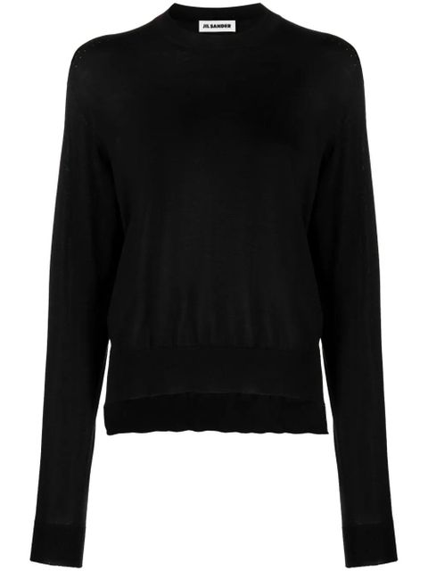 Jil Sander ribbed crew neck jumper - Black - zdjęcie produktu nr 1