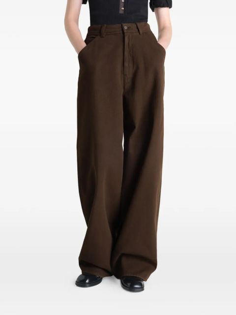 LEMAIRE wide-leg trousers - Brown