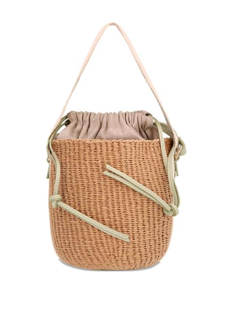 Chloé small Woodywoven bucket bag - Neutrals - zdjęcie produktu nr 1