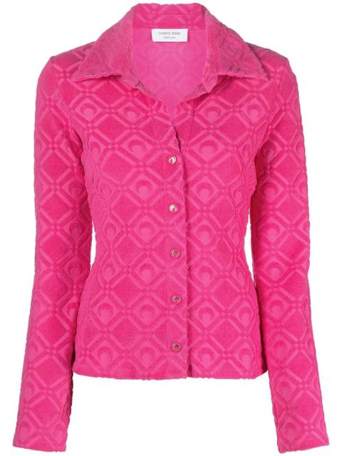 Marine Serre button-fastening jacquard top - Pink - zdjęcie produktu nr 1