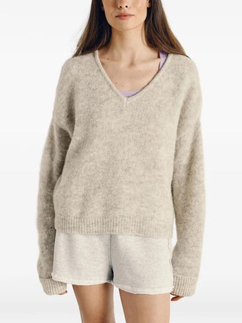 American Vintage V-neck knitted sweater - Neutrals