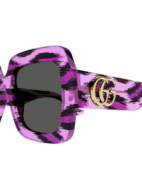 Gucci Eyewear leopard-print sunglasses - Pink