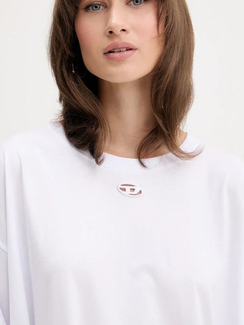 Diesel sukienka D-EIVOR kolor biały mini oversize A19232.0NIAX