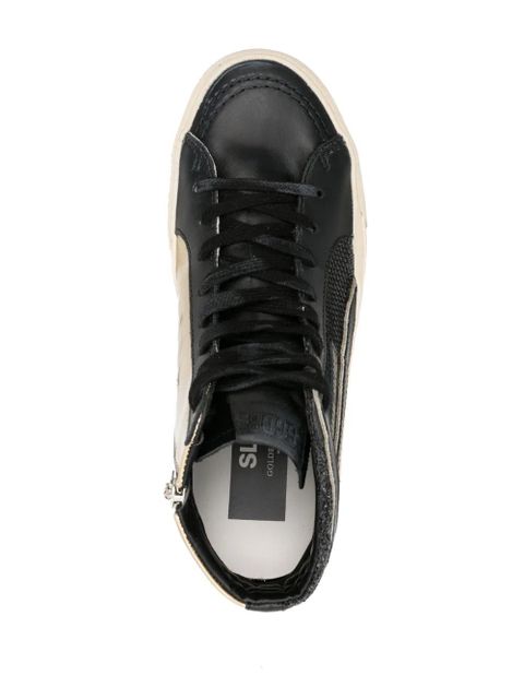 Golden Goose Slide high-top leather sneakers - Black - zdjęcie produktu nr 2
