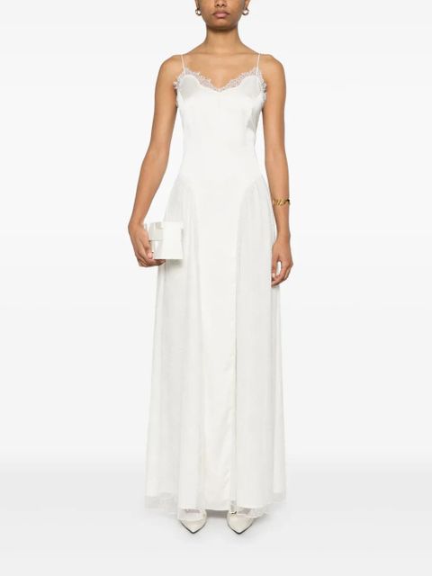 ROTATE BIRGER CHRISTENSEN satin lace maxi dress - Neutrals - zdjęcie produktu nr 2