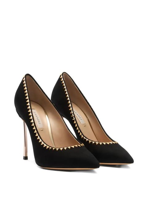 Casadei 100mm studded stiletto pumps - Black