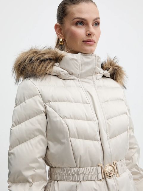 Guess kurtka puchowa MARINA kolor beżowy zimowa W5BL31 W2802