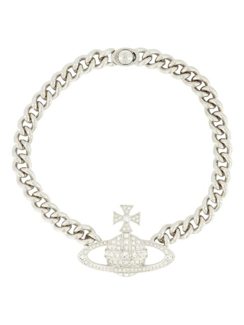 Vivienne Westwood crystal-embellished Orb necklace - Silver - zdjęcie produktu nr 1