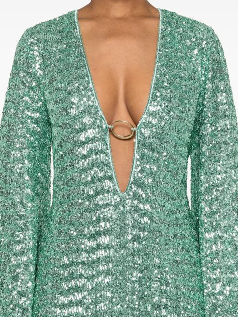 Oséree sequinned mini dress - Green