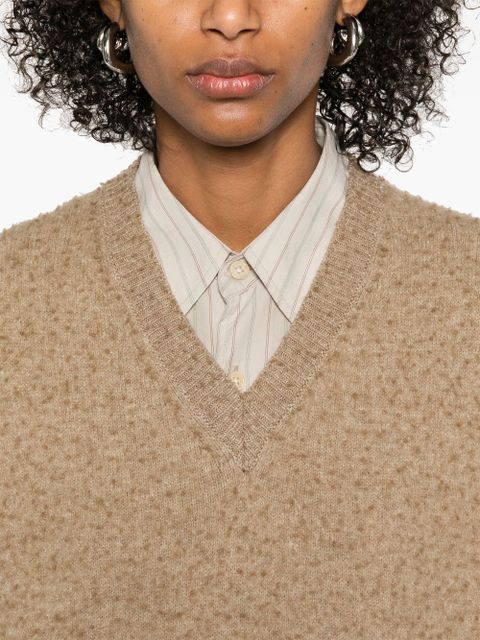 Maison Margiela piled-knit vest - Brown