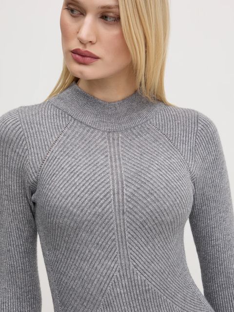 Never Fully Dressed sukienka Suki kolor szary maxi dopasowana NFDKN601 - zdjęcie produktu nr 2