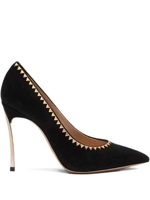 Casadei 100mm studded stiletto pumps - Black - zdjęcie produktu nr 1