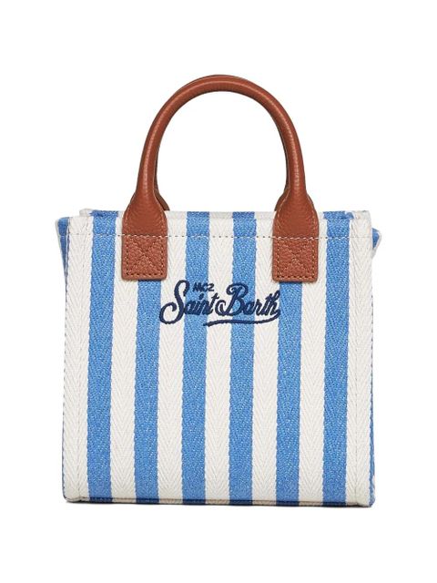 MC2 Saint Barth mini Vanity logo-embroidered tote bag - Blue - zdjęcie produktu nr 2