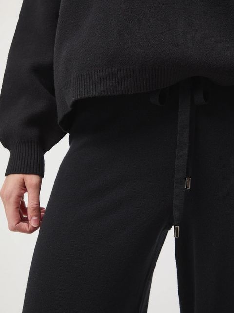 Medicine spodnie damskie kolor czarny szerokie medium waist - zdjęcie produktu nr 2