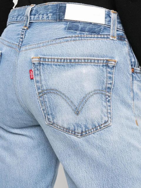RE/DONE distressed straight-leg jeans - Blue