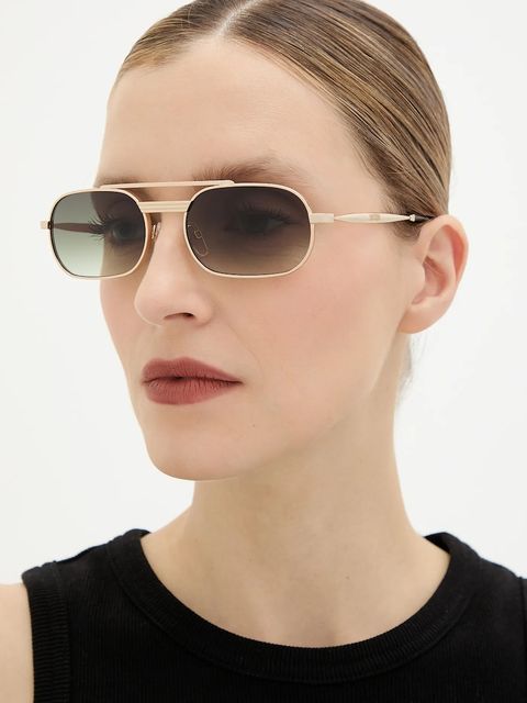 Moschino okulary przeciwsłoneczne damskie kolor złoty MOS198/S - zdjęcie produktu nr 1