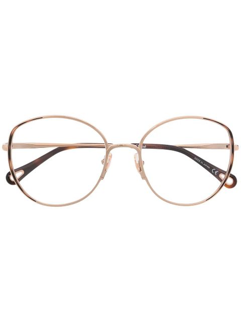 Chloé Eyewear round glasses frames - Gold - zdjęcie produktu nr 1