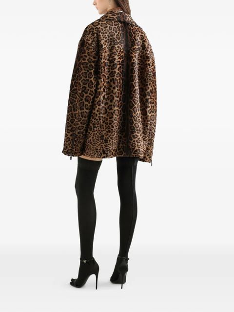 Dolce & Gabbana pony leo shirt-style jacket - Brown