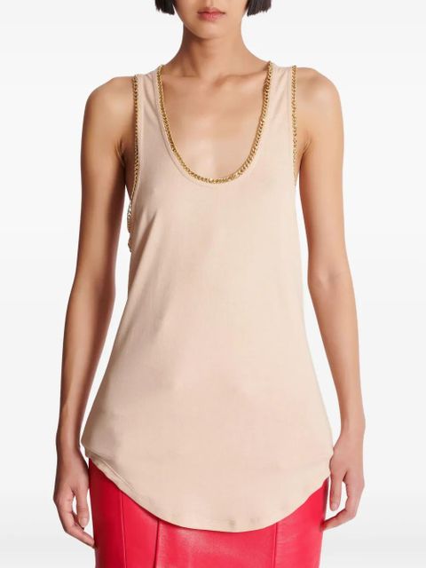 Balmain chain-detail tank top - Neutrals