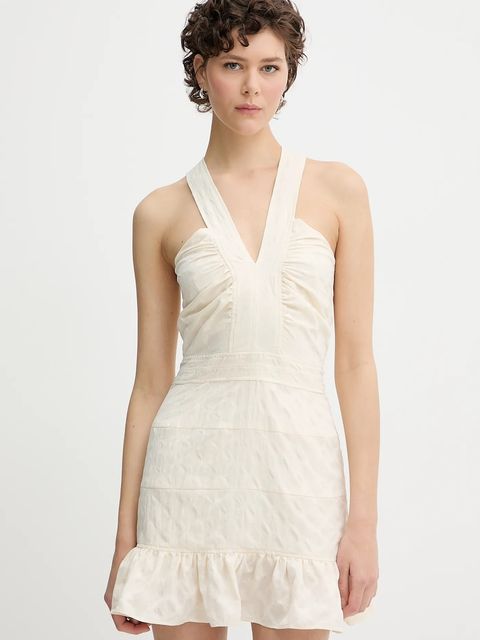 IRO sukienka kolor beżowy mini rozkloszowana WM33HORIA - zdjęcie produktu nr 1