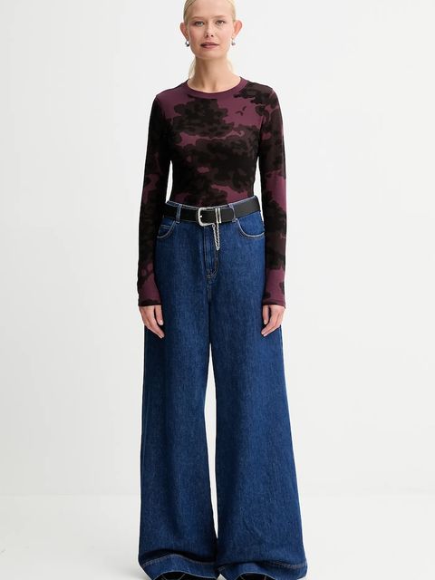 G-Star longsleeve bawełniany kolor bordowy D27103.E151 - zdjęcie produktu nr 2