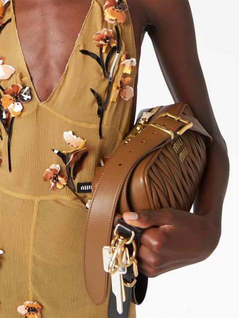 Miu Miu matelassé nappa leather shoulder bag - Brown - zdjęcie produktu nr 2