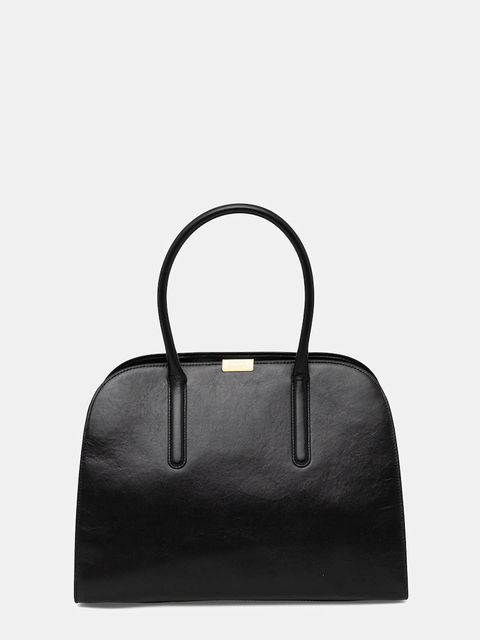 Tommy Hilfiger torebka skórzana kolor czarny AW0AW18206 - zdjęcie produktu nr 1