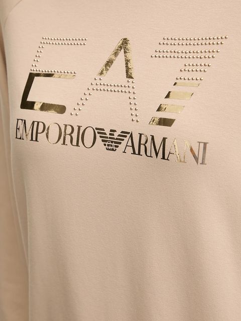 EA7 Emporio Armani dres damski kolor beżowy AF12502.7W000687