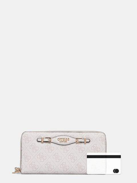 Guess portfel KATYA damski kolor biały SWSG96 52146