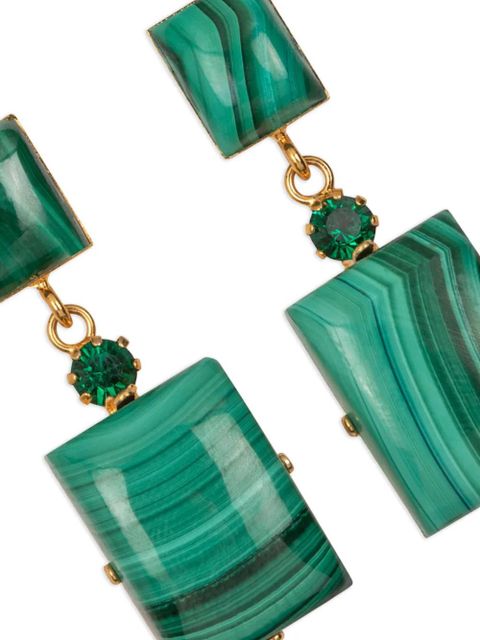 Jennifer Behr Joliel rectangular-stone earrings - Gold