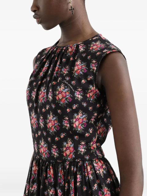 Dolce & Gabbana floral midi dress - Black