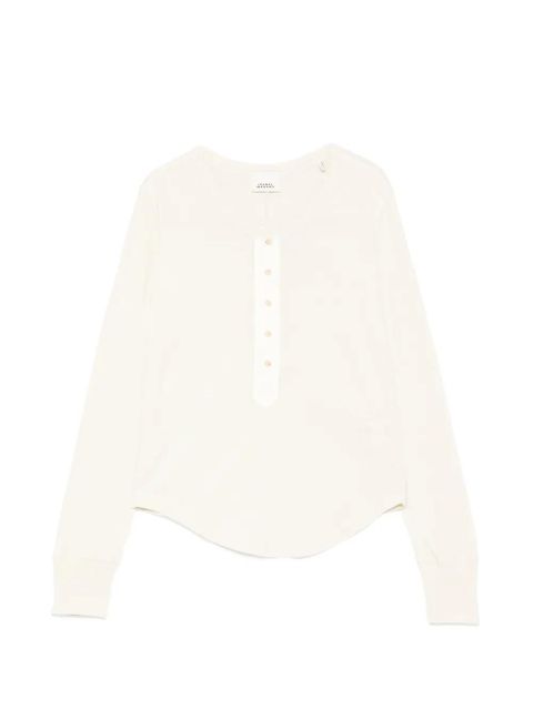 ISABEL MARANT button T-shirt - Neutrals - zdjęcie produktu nr 1