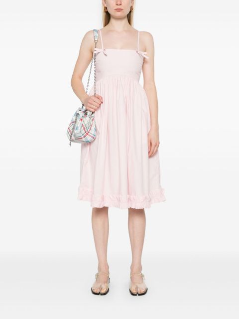 GANNI poplin strap midi dress - Pink - zdjęcie produktu nr 2