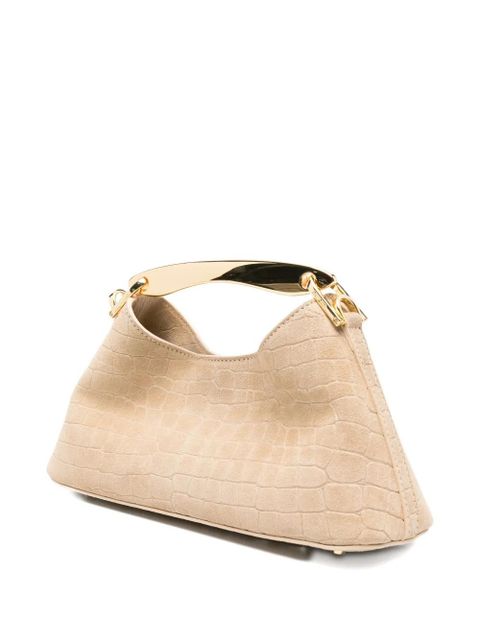 Elleme mini Boomerang croc-effect tote bag - Neutrals