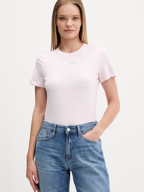 Tommy Jeans T-shirt damski bawełniany - zdjęcie produktu nr 2