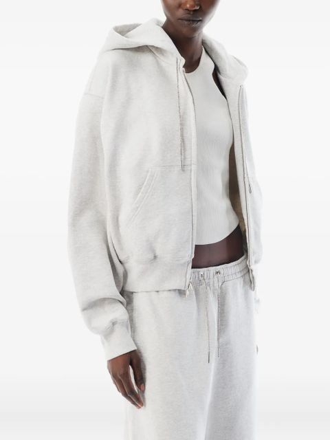 Alexander Wang rhinestone-drawcord track pants - Grey