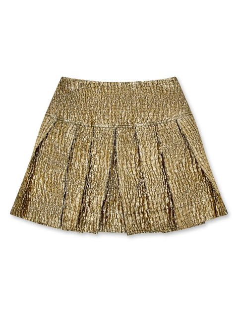 Simone Rocha tie-detail pleated mini kilt - Gold - zdjęcie produktu nr 2