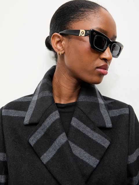 Answear.LAB płaszcz wełniany kolor granatowy