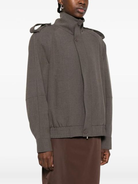 The Frankie Shop Kelly buttoned oversized jacket - Grey