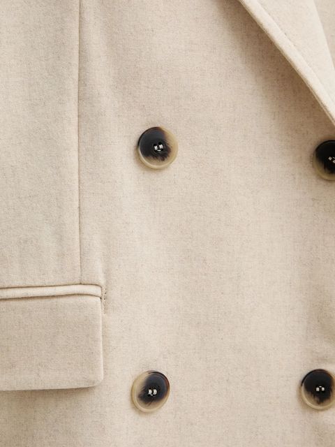 MAX&Co. marynarka z dodatkiem wełny kolor beżowy oversize melanżowa 2526086074200 - zdjęcie produktu nr 2