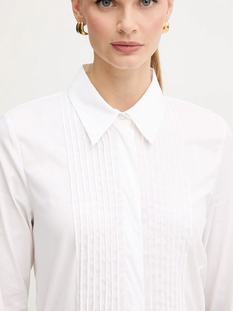 Marella koszula damska kolor biały regular z kołnierzykiem klasycznym 2523116031200