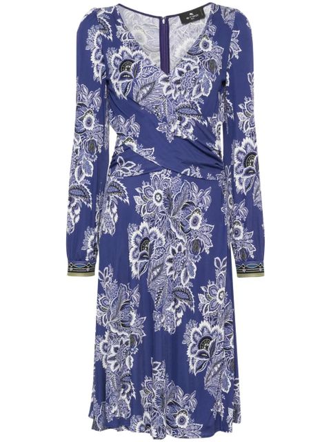 ETRO floral-print midi dress - Blue - zdjęcie produktu nr 1