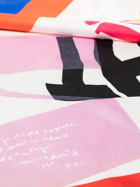 Chloé Corita silk scarf - Red