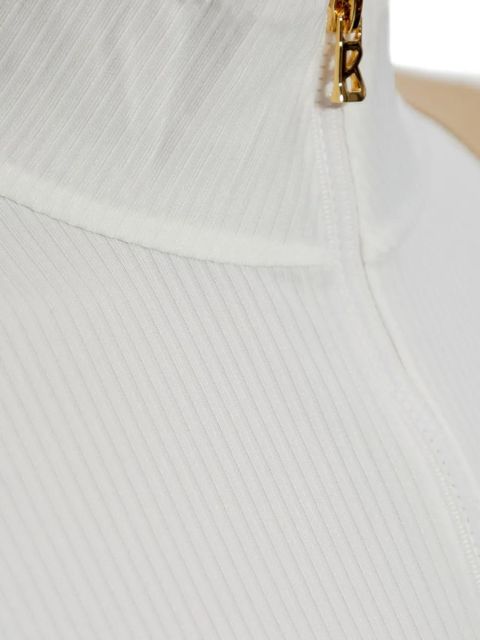 BOGNER Benja zip ribbed sweater - White