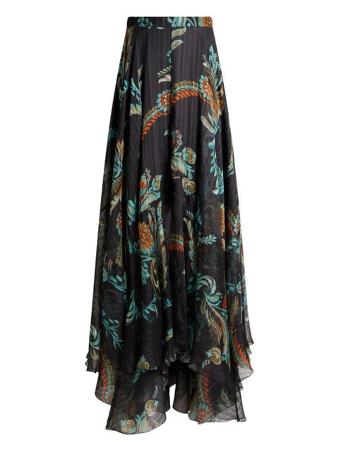 ETRO floral-print maxi skirt - Black - zdjęcie produktu nr 1