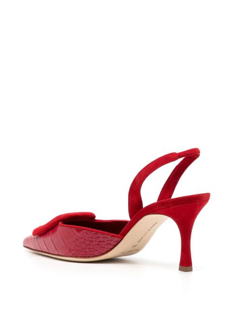 Manolo Blahnik 70mm Mayslibi slingback pumps - Red